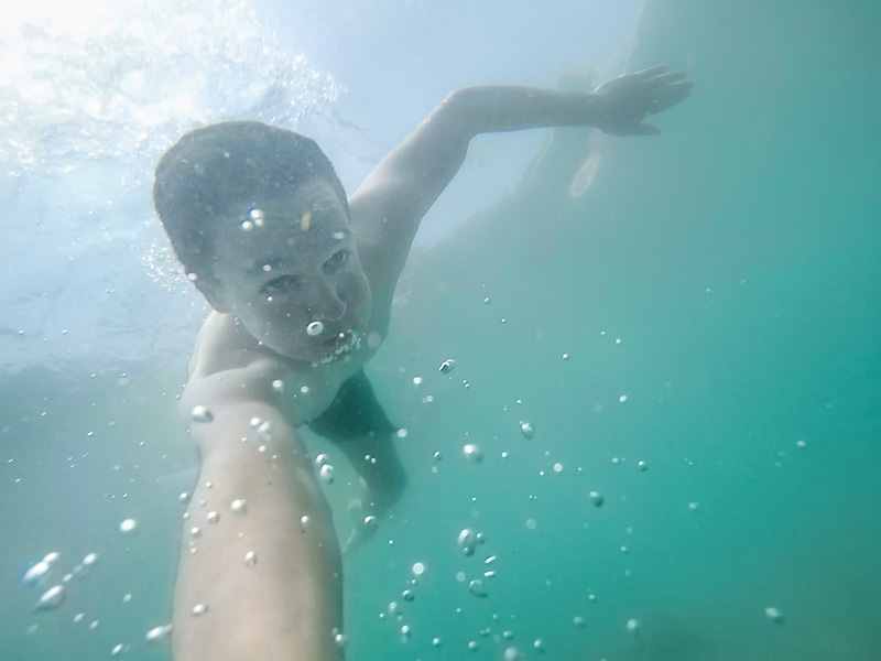 Unterwasserselfie mit der GoPro